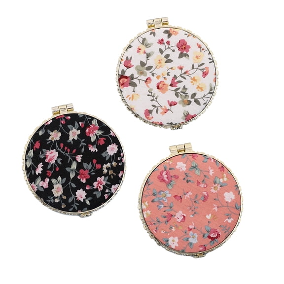 3 Pieces Compact Mirrors , Mini Folding Pocket Mirrors for Purse, Small Portable Stuffs for Travel