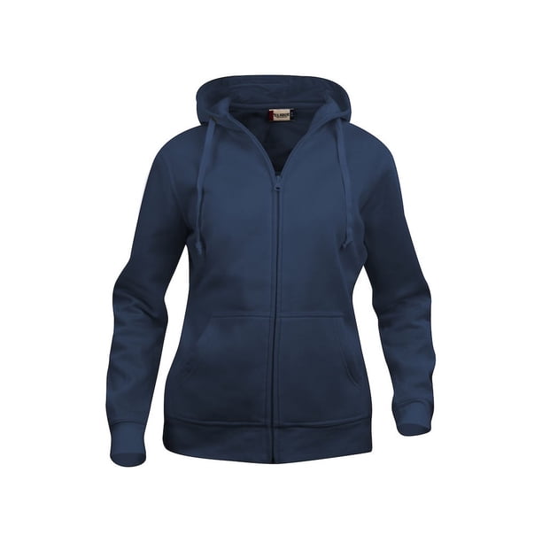 Clique - Sudadera con Cremallera Lisos para Mujer (Marino Oscuro)