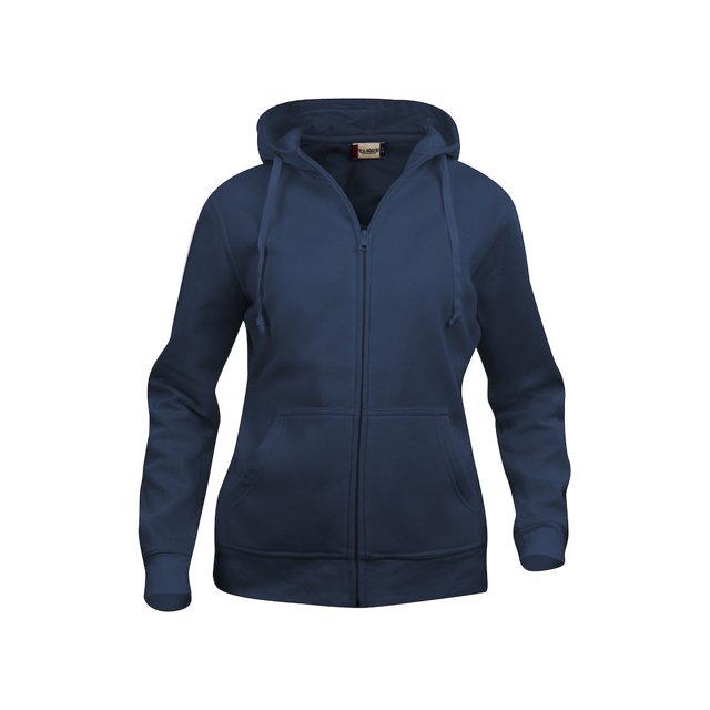 Clique - Sudadera con Cremallera Lisos para Mujer (Marino Oscuro)