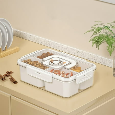 

Tepsmf Kitchen Plastic Food Storage Container With Airtight Lids ReusableLeftover Food Lunch Boxes - Leak Proof Neutrals Home Decor