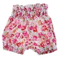 thumbnail image 4 of Conjunto de top de algodón para niñas recién nacidas, mameluco y pantalones cortos florales de 0 a 6 meses Amarillo, 4 of 9