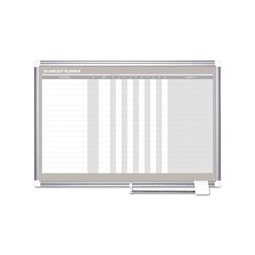 36x24 in-Out Magnetic Dry Erase Board Silver Frame Sold as 1 Each 