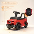 thumbnail image 5 of HEIMILI Kids Push Car, Licensed Mercedes-Benz Unimog,Toddler Ride On Toy with Anti-Slip Wheels & Safety Bumper Guards, Foot to Floor Toy for Indoor & Outdoor,Red, 5 of 7