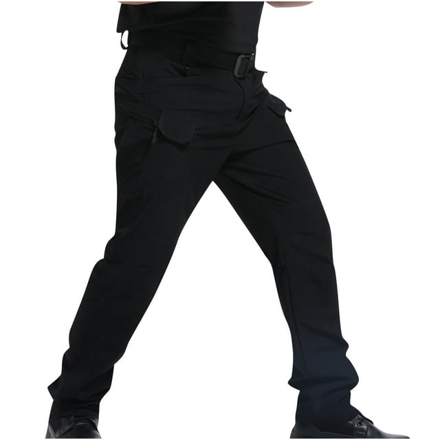 TopLLC Pantalon Cargo pour Homme à Multiples Poches Imperméable Uni Extérieur Tactique Léger Uni Extensible Entraînement Physique Piste Jogging Randonnée Pantalon de Survêtement Pantalon de Travail