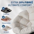 thumbnail image 2 of Aprafie Large Papasan Chair, 37" Round Wicker Chair with Extra-Thick Soft Fabric Cushion & 360° Swivel Base for Outdoor/Indoor Use, Beige, 2 of 8