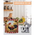 thumbnail image 4 of Retro Rooster Stand Mixer Dust Cover with Storage Pocket & Handles, Yellow Sunflower Red Plaid Farmhouse Fits All Tilt Head & Bowl Lift Kitchen Appliance Cover Organizer Bag Accessories, 4.5-5 Quart, 4 of 6