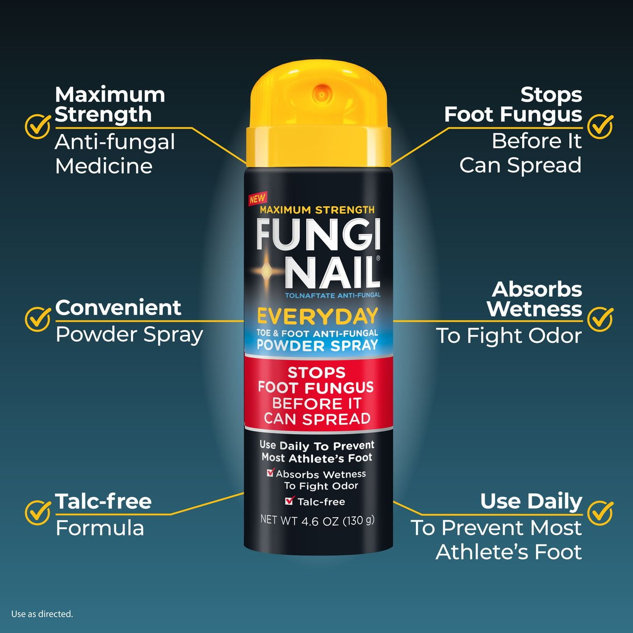(3 pack) Fungi-Nail Antifungal Toe and Foot Powder Spray 4.6oz