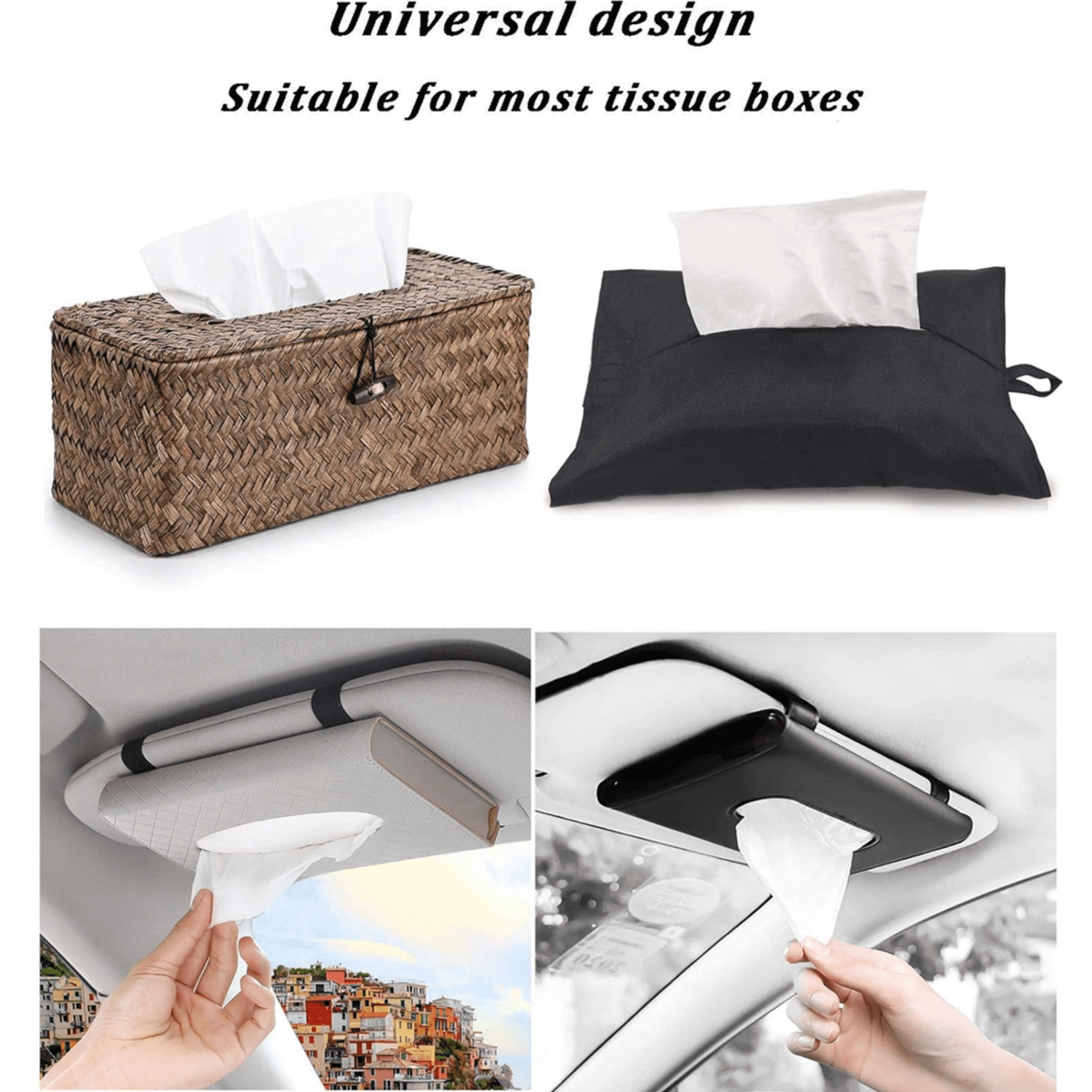 HXRH 16 Pack Car Travel Tissue Refills,Disposable Auto Visor Facial Tissues,Soft Comfortable Face Towel,30 Sheets/Pack,for Home Car RV