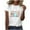 White, variant on QUNYINEY Pullover Women's T-Shirts Crew Neck Casual Short Sleeve Easter Tops Loose Funny Tops for Women Trendy