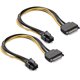 thumbnail image 1 of Cable de alimentación Sata Sata15 Pin a 6 pines Pci Express Graphics Video Card Cable de alimentación 2pcs kaili Sencillez, 1 of 4