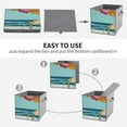 thumbnail image 7 of Collapsible Oxford Fabric Storage Cubes with Handles, Large Mid Foldable Oxford Cloth Bins Set of 2/6, Closet Organizers for Shelves Clothes Home Kitchen Toy - Summer, 7 of 7