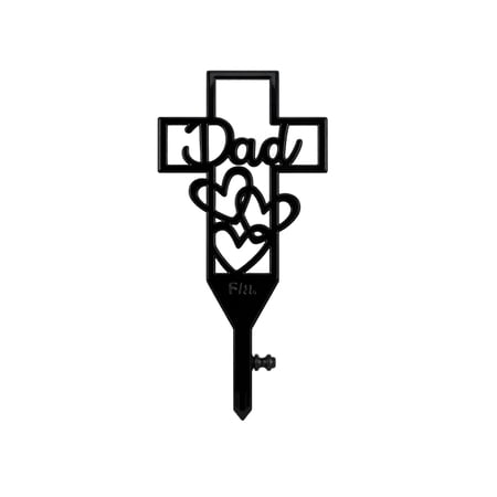 JIhuahe Heavy Metal Cross for Grave - Garden Stake Memorial Marker for Cemetery Cross for Cemetery Grave with Garden Decor Easter Grave Decorations G