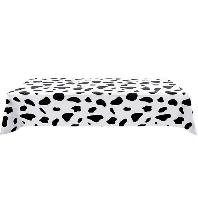 Disposable Tableware Multi-use Food Grade Safe Milk Cow Themed Party Tablecloth Pennant Dinnerware Set for Celebration
