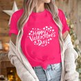 thumbnail image 5 of VKOYWKM Heart Print Shirts for Women Valentines Day T-Shirts Short Sleeve Crew Neck Cute Tops Loose Fit Romantic Holiday T Shirts, 5 of 7