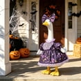 thumbnail image 4 of AZXY Halloween Porch Goose Outfit, 23‑Inch Large Bow Goose Clothes Dress for Cement & Plastic Porch Statue, Goose Clothing, Goose Cloth, Outdoor Halloween Decorations for Yard Lawn Garden Porch, 4 of 8