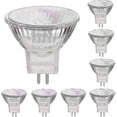 thumbnail image 1 of Lámparas halógenas GU5.3 de 12 V y 35 W, base de foco, luz blanca cálida, regulables, paquete de 8, 1 of 4