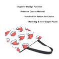thumbnail image 3 of FORMRS Womens Canvas Tote Bag with Zipper Inner Pocket Shoulder Handbag, Santa Hats Pattern, 3 of 7