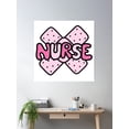 thumbnail image 2 of Caring Nurse Pink Poster Wall Art, Modern Wall Decor, 16x16 UNFRAMED, 2 of 3