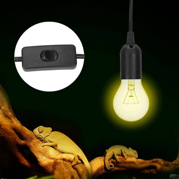 Douille de lampe E27 à pince avec interrupteur pour tortues