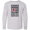 thumbnail image 3 of Inktastic Sickle Cell Awareness Strength Courage and Support Long Sleeve Youth T-Shirt, 3 of 5