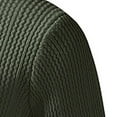 thumbnail image 5 of UVEASISHA Big and Tall Golf Shirts for Men Quarter Zip Pullover Sweaters Fall Long Sleeve Stand Collar Textured Sweater Solid Color Knit Jumper Army Green L, 5 of 6