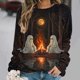 thumbnail image 5 of Ailaofu Spooky Season Sweatshirts Halloween Sweatshirt Women - Halloween Graphic Crewneck Tops Casual, 5 of 5