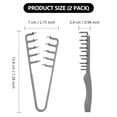 thumbnail image 5 of 2Pcs Texture Comb, Volume Hair Comb Wide Tooth Comb for Curls, Barber Wide & Fine-Toothed Dual-Purpose Styling Comb, ABS Plastic Texturizing Hair Tool (2PCS Gray), 5 of 12