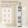 thumbnail image 4 of Mueble de baño BEWISHOME blanco pequeño con estantes ajustables, 4 of 9