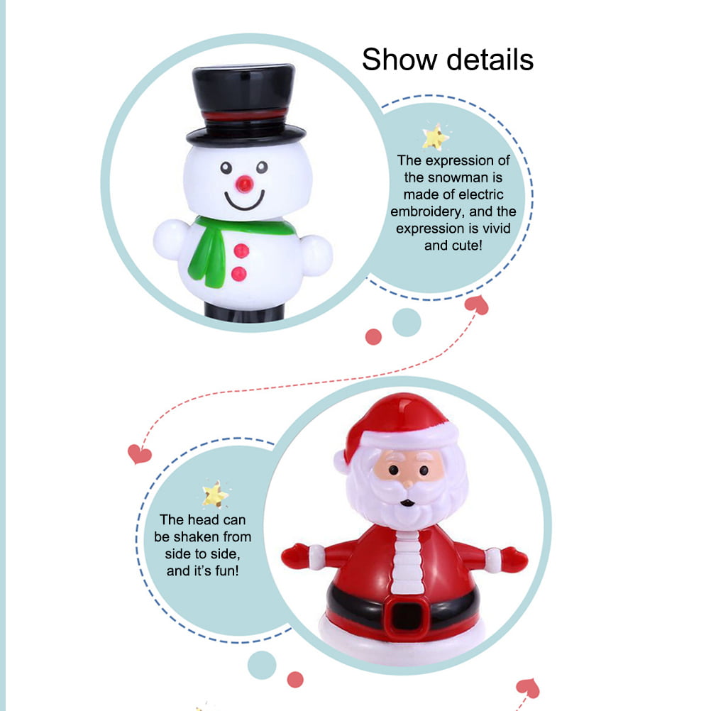 Amosfun Solar Dancing Toys Bobble Head Toy Christmas Snowman Dancing Figure Toy Car Dashboard Decorations Ornaments Christmas Party Supplies Favors 