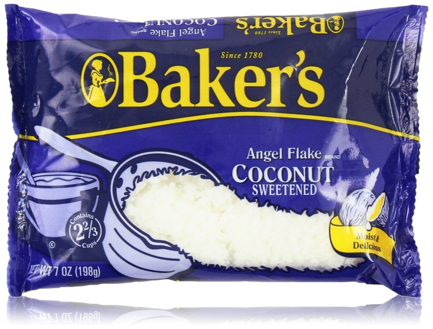 Bakers Angel Flake Coconut Sweetened (2 pack) 7Ounces each bag