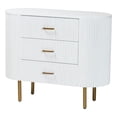 thumbnail image 5 of bali & pari Beyla Mid-Century Dresser, 3-Drawer, White, 5 of 10