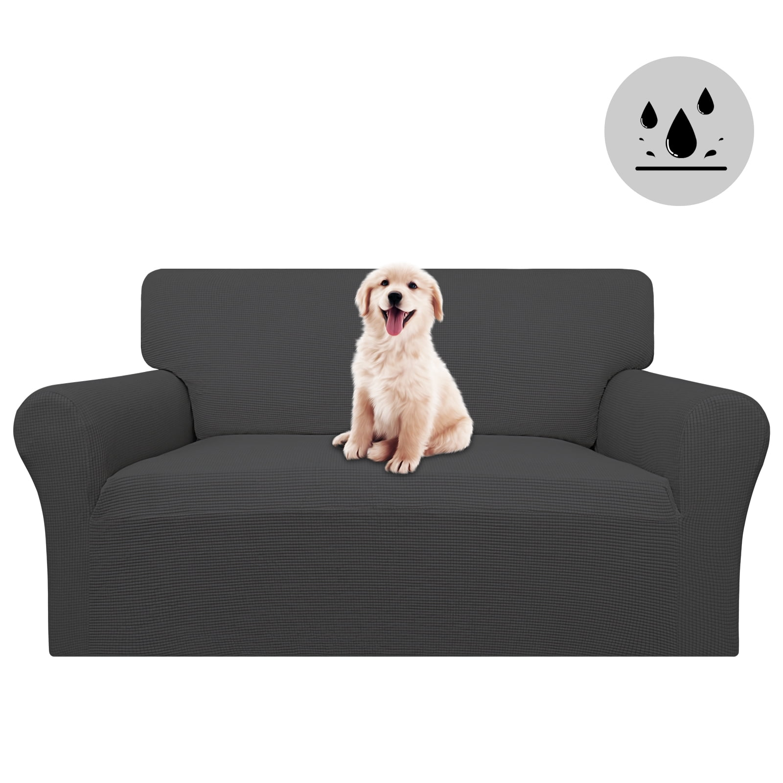 EasyGoing 100 Waterproof Couch Cover, Loveseat, Dark Gray