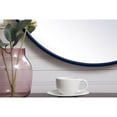 thumbnail image 4 of Midcentury Modern Metal Round Frame Mirror With Decorative Hook 21" - Blue, 4 of 6