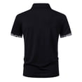 thumbnail image 3 of Men's Polos Shirts Short Sleeve Summer Fashion Casual Golf T Shirt Breathable Moisture Wicking Patchwork Tees (S, Black), 3 of 8