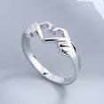 thumbnail image 4 of Anillos para mujer, regalos para mujer, moda para damas, manos geométricas abiertas que corazón, joyería de moda, anillo para damas, 4 of 5