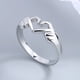 thumbnail image 4 of Anillos para mujer, regalos para mujer, moda para damas, manos geométricas abiertas que corazón, joyería de moda, anillo para damas, 4 of 5