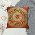 thumbnail image 2 of Nawypu  Lotus Pillow Sham Sun Pattern Ombre Effect Mandala Culture Print, Quality Microfiber Bedding Item for All Seasons,Orange, 2 of 5
