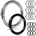 thumbnail image 1 of SUTENGDA 20pcs Spring O Ring & Carabiner Clips for DIY Crafts (Silver/Black), 1 of 6