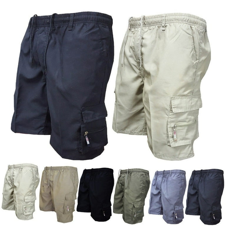 Bagilaanoe Mens Casual Cargo Shorts Elasticated Waist Half Pant Work Trousers Sport Trunks Bagilaanoe Mens Casual Cargo Shorts Elasticated Waist Half Pant Work Trousers Sport Trunks