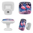 thumbnail image 2 of 12 Pack Kitchen Cabinet Knobs Starry Flamingos Dresser Knobs Drawer Knobs Drawer Pulls Door Knobs Dresser Drawer Handles Knobs for Dresser Drawers, 2 of 6