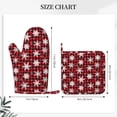 thumbnail image 6 of ZNDUO Non-Slip Cooking Oven Gloves, Snowflakes Buffalo Plaid Art Pattern Oven Mitts and Pot Holders Set, 6 of 8