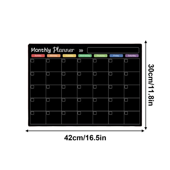 Hiroekza Wall calendar 2026, Magnetic Refrigerator Magnet Writing Board Calendar Magnetic Whiteboard Wall Sticker Planner Refrigerator Magnet Message Board 3ml
