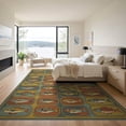 thumbnail image 3 of ODIKA Fish Retro Fishing Canned Motif Rectangular Bathroom Doormat for Master Suite, California King, Under Bed, Foldable Easy Care, 3 of 7