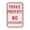 thumbnail image 1 of Uxcell 1-Pack Señal de Propiedad Privada - Prohibido el Paso, Señal de Aluminio de 14 x 10 Pulgadas para Patio/Supermercado [Blanco], 1 of 1