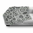 thumbnail image 3 of Steampunk Soft Flannel Fleece Throw Blanket, Gear Cog Engine Wheels Silhouettes Industry Technology Graphic Image Print, Cozy Plush for Indoor and Outdoor Use, 70" x 90", White and Grey, by Ambesonne, 3 of 6