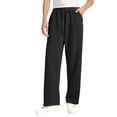 thumbnail image 3 of EnJoCho Girls Flece Lined Sweatpants, Thick Warm Joggers with Elastic 𝖣rawstring Waist, Soft Comfy Loung𝖾 Pants for Athletic Activities & Winter Outdoor, 3 of 7