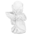 thumbnail image 3 of Angel Statue Synthetic Resin Embracing Shape White Angel Ornament Desktop Decoration, 3 of 8