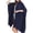 Navy, variant on Women Long Cape Large Size Solid Color Flip Collar Button Loose Comfortable Shawl Wraps Navy