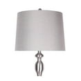 thumbnail image 4 of 63.5" Brushed Nickel Floor Lamp w/ Taupe Textured Linen Empire Shades, 4 of 5