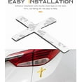thumbnail image 4 of 2PCS 3D Cross Stickers, Car Accessories Decals, Self-Adhesive Cross Metal Car Badge, 2.5"×1.8" Cross Jesus Car Decal, Suitable for Trunk Tailgate Side Decoration (Black), 4 of 10